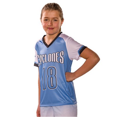 Girls Short Sleeve V-Neck