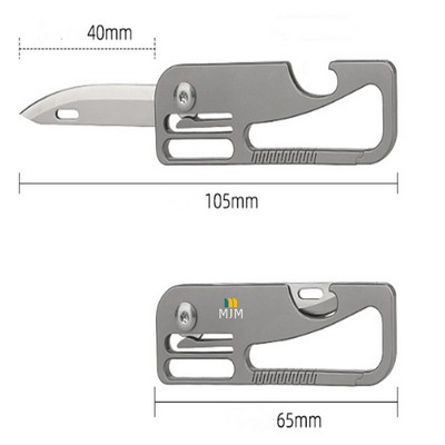 Multitool Carabiner with Folding Knife