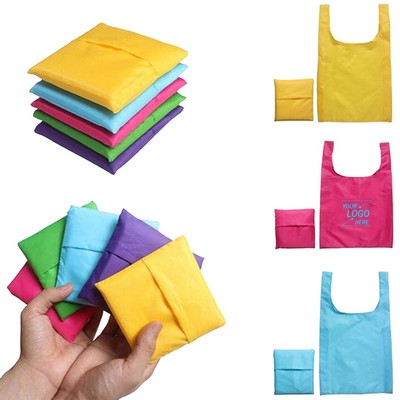 Foldable Reusable Tote Bag w/Pouch