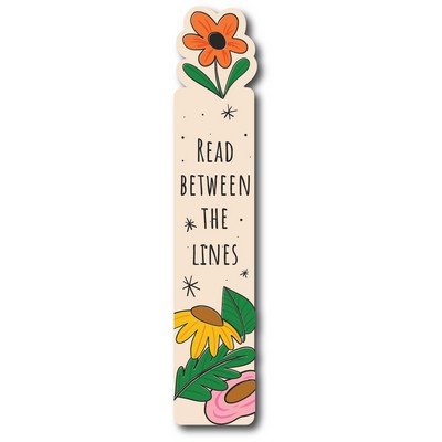 Full Color Bookmark With Custom 4 Square Inch Topper - 20 Mil Rigid Vinyl