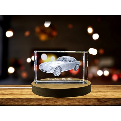 Lotus Elite (1958–1963) 3D Engraved Crystal Trophy Award w/LED Base