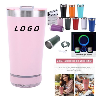 16OZ Stainless Steel Bluetooth Audio Mug