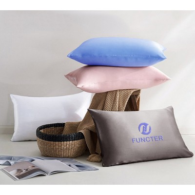 20 x 30" Premium 19 Momme Square 100% Mulberry Silk Throw Pillowcase With Hidden Zipper