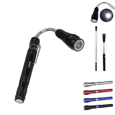 Retractable Magnetic Pickup Tool w/Led Flashlight