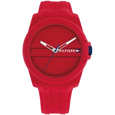Tommy Hilfiger® Gents Red Watch w/Silicone Strap