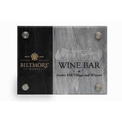 Jet Black/Gray Marble Sign (10"x?"x5")