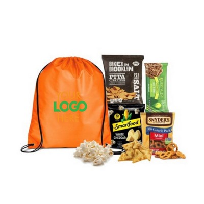Drawstring Bag with Snacks