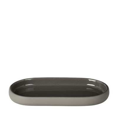 blomus Sono Satellite Gray Oval Tray