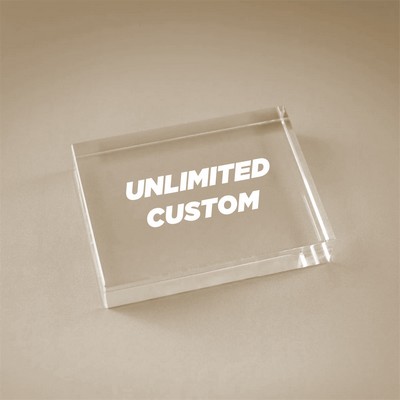 Pentangle crystal paperweight