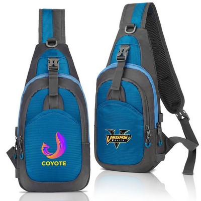 Sport Crossbody Sling Backpack ( 7" X 14" X 3" )