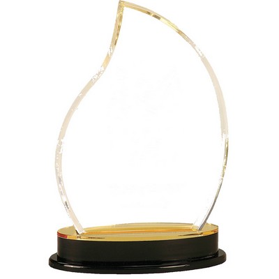 Gold Flame Impress Acrylic Award 8 1/4"