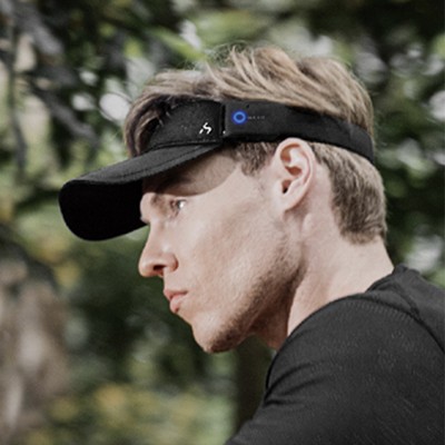 Hakii Open Ear Bluetooth Headphones with Mic Black Visor, IPX5 sweatproof Fast Charging