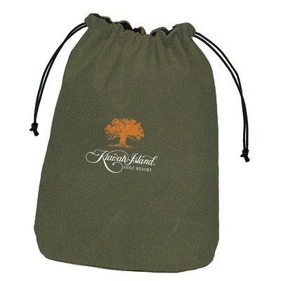Deluxe Drawstring Shoe Bag (Waxed Canvas)