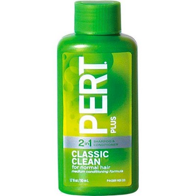 Pert Plus Shampoo & Conditioners - 2" 1, Classic Clean, 1.7 oz (Case