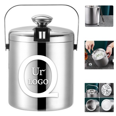44 Oz Double-Layer Ice Bucket W/Lid