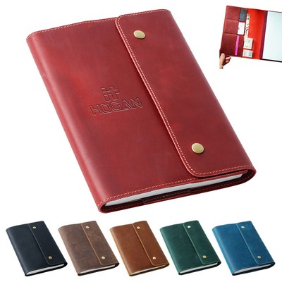 Cowhide Hand Ledger Notebook