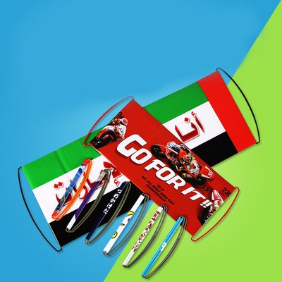 24" x 9.45" Custom Retractable Hand Scroll Banner