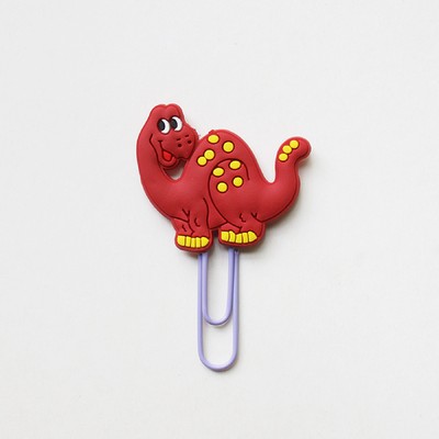 Custom Shape Dinosaur Clip Paper Clasp PVC Paperclip