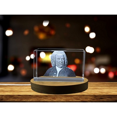 Johann Sebastian Bach 3D Engraved Crystal Trophy