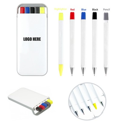 5 Pack Journaling Pens with Hard Shell Carrying Case