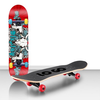 Complete Maple Wood Double Kick Skateboard