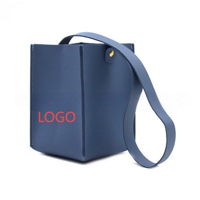 Portable PU Leather Coffee & Boba Tea Cup Carrier