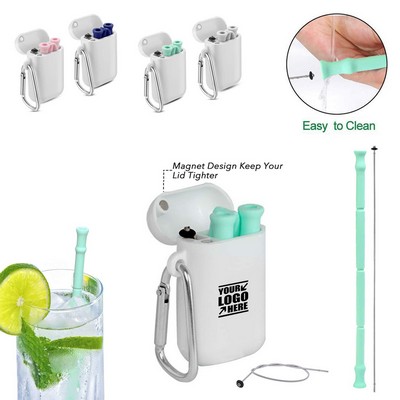 Silicone Straw w/Carabiner