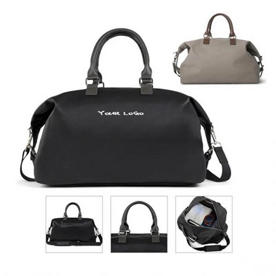 Leather Contrast Collection Duffel Bag