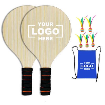 Wooden Paddle Ball Set for Outdoor Play