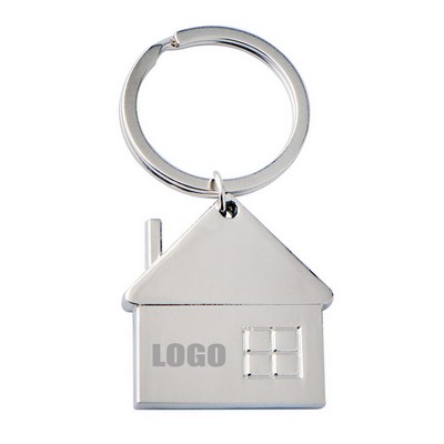 Charming Single Window House Shaped Keychain