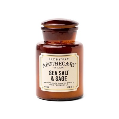 Apothecary 8 Oz Amber Glass - Sea Salt & SAGE