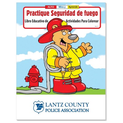 Coloring Book: Practice Fire Safety (Spanish)