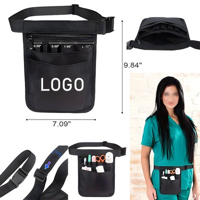 4-in-1 Custom 900D Nylon Nurse Fanny Pack w/Multi-Compartment & Tape Holder