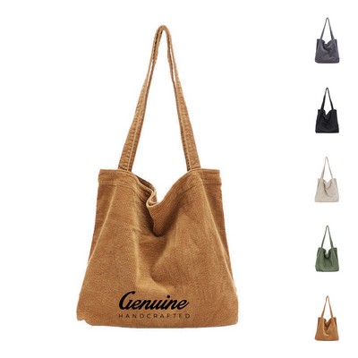 Large Corduroy Tote Bag