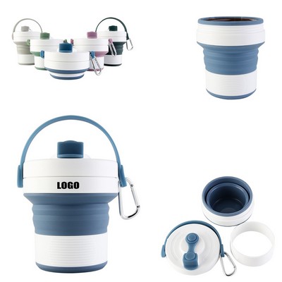 15 Oz. Silicone Collapsible Cup with Handle