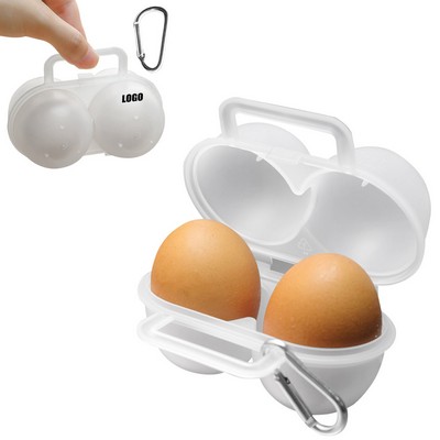 Dual Egg Container Holder with Carabiner