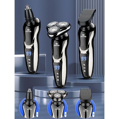 Rechargea Electric Razor for Men,Adjustable Speeds With Nose Hair Trimmer, Sideburns Trimme
