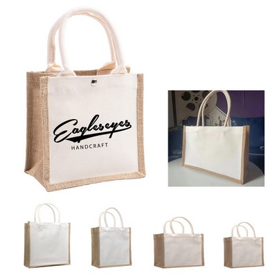 Natural Linen Tote Bag