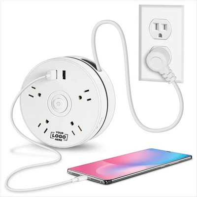 Portable Retractable Travel Power Strip