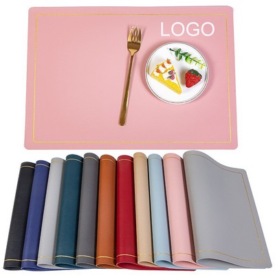 Gold Trimmed Rectangular Placemat