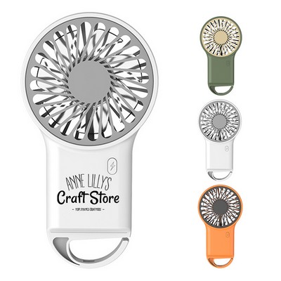 Mini Portable Rechargeable Handheld Fan with Hook