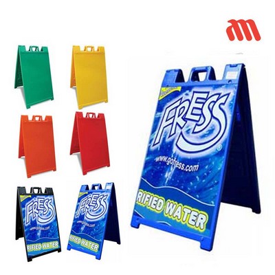 A-Frame Custom Color Sidewalk Sign – Frame with Printed Panels