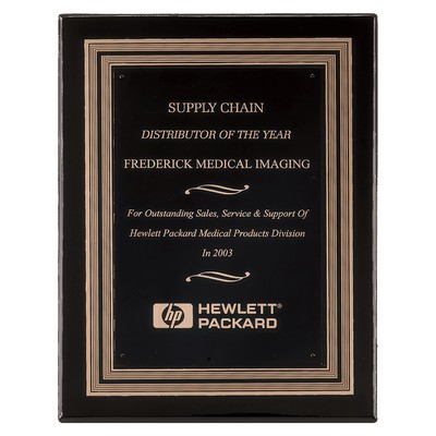 Piano Finish Plaque with Embossed Back Plate
