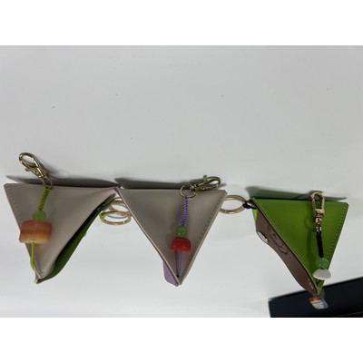 small wallet made of PU leather in triangle shape