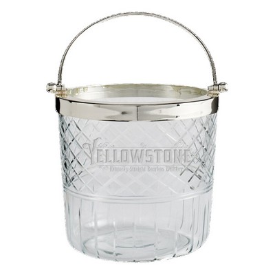 2.9L Glass Ice Bucket with Tongs