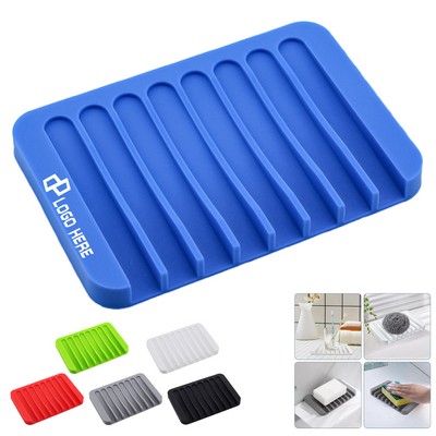 Pure Color Silicone Soap Dish Holder