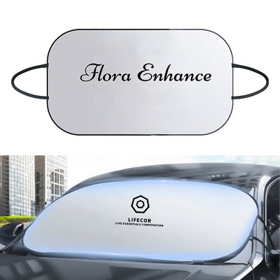 Car Windshield Sun Shade with Storage Pouch