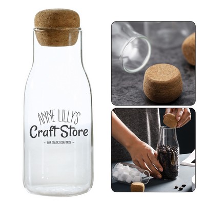 22 Oz Glass Bottle w/ Cork Lid