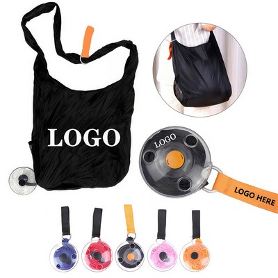 Small Disc Folding Storage Reusable Portable Shopping Bag