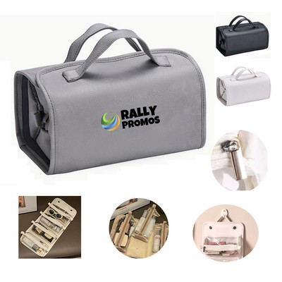 PU Leather Makeup Bag With Removable Clear Cosmetic Bag